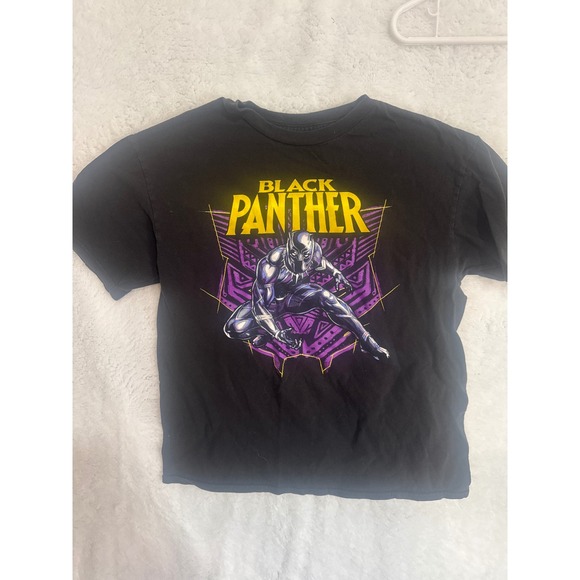 Marvel Black Panther Graphic T-Shirt Kids' Size Large Wakanda Forever - Picture 1 of 5
